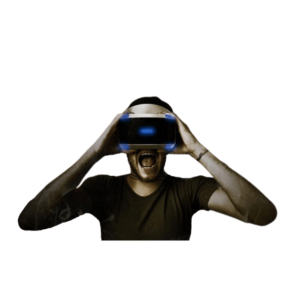 homme joue jeux horreur vr homme joue jeux horreur vr