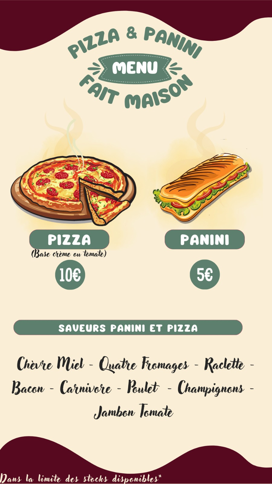 pizza et panini